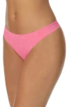 Dkny Litewear Cut Anywhere Thong In Spaced Logo