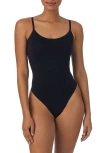 Dkny Women's Seamless Litewear Bodysuit Dk4029 In Black