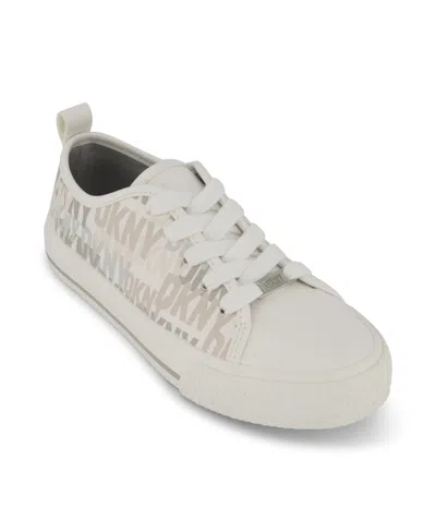 Dkny Kids' Little And Big Girls Hannah Delia Low Top Sneakers In White