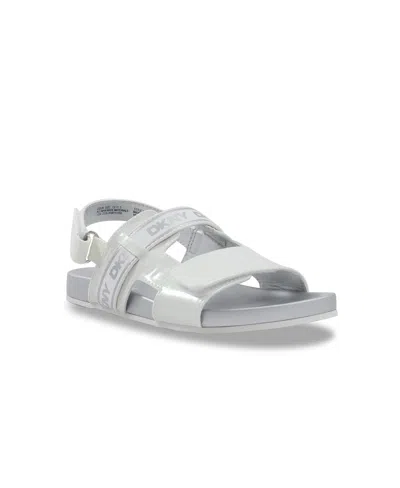Dkny Kids' Little And Big Girls Tamara Dasha Everyday Sandal In White