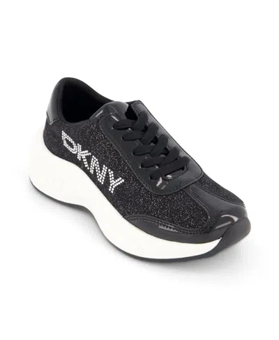 Dkny Kids' Little And Big Girls Taylor Tory Slip On Sneaker In Black