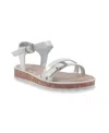 Dkny Little And Big Girls Tessa Carina Double Strap Sandal In White
