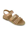 DKNY LITTLE GIRLS CASSIE DENARIS OPEN TOE SANDALS