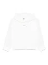 Dkny Logo-appliqué Cropped Hoodie In White