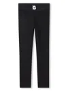 Dkny Logo-appliqué Leggings In Black