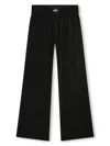 Dkny Logo-appliqué Pleated Trousers In Black