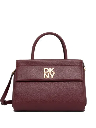 Dkny Logo-appliqué Tote Bag In Red