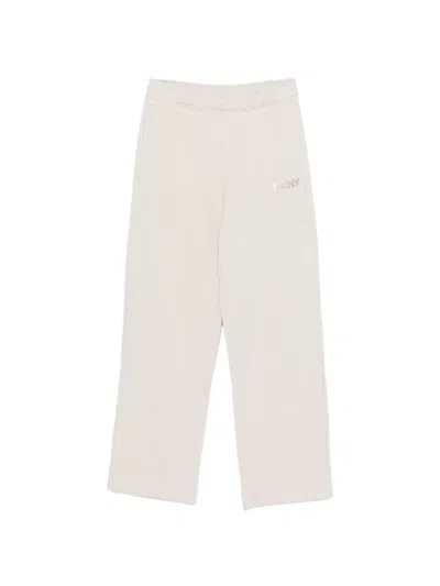 Dkny Logo-detail Pocket Track Pants In Neutral