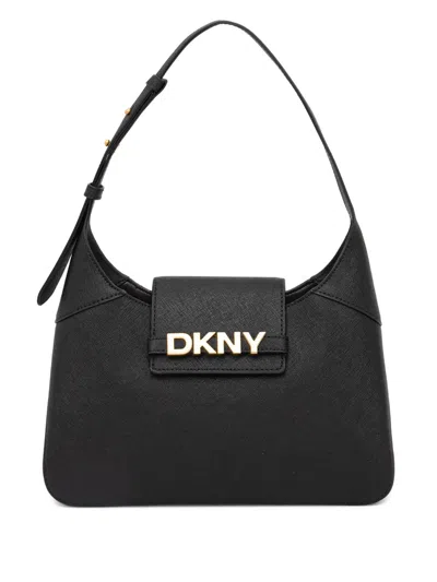 Dkny Logo-detail Shoulder Bag In Black