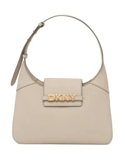 Dkny Logo-detail Shoulder Bag In Neutral