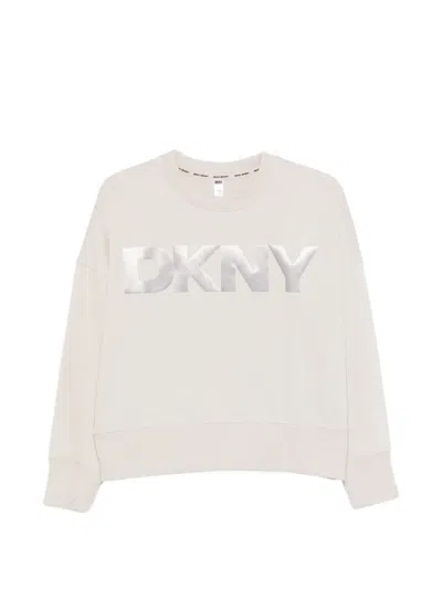 Dkny Logo-detail Sweatshirt In Neutral