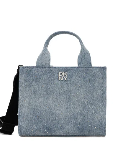 Dkny Logo-detail Top-handles Tote Bag In Blue