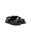Dkny Logo-embossed Sandals In Black