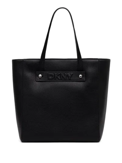 Dkny Logo-embossed Tote Bag In Schwarz