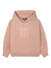 Dkny Logo-embroidered Hoodie In Neutral