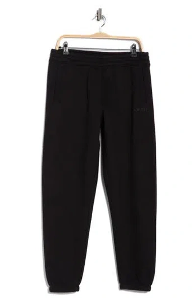 Dkny Logo High Waist Relaxed Joggers In Black