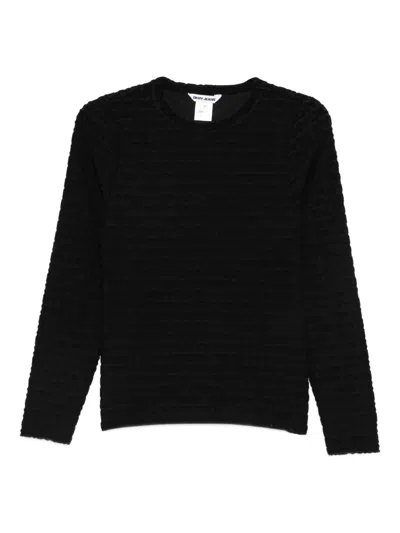 Dkny Logo-jacquard T-shirt In Black