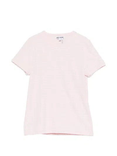 Dkny Logo Jacquard T-shirt In Pink