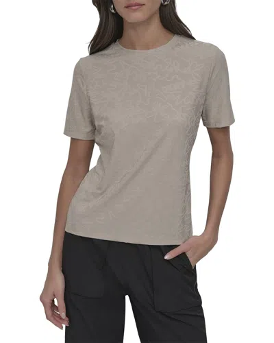 Dkny Logo Knit Top In Multi