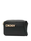 Dkny Logo-lettering Cross Body Bag In Schwarz