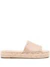 Dkny Logo-lettering Slip-on Espadrilles In Neutrals