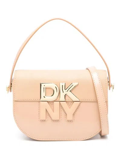 Dkny Logo-lettering Tote Bag In Neutrals
