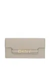 Dkny Logo-lettering Wallet In Gray