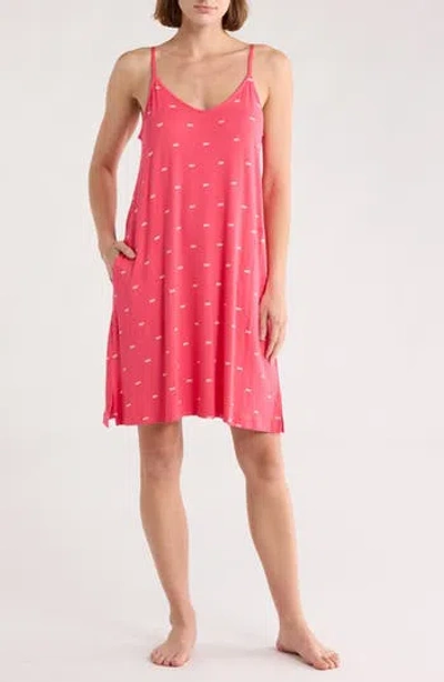 Dkny Logo Nightgown In Red