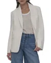 Dkny Logo Patch Blazer In Neutral