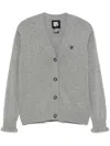 DKNY LOGO-PATCH CARDIGAN