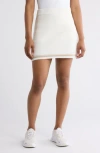 Dkny Logo Patch Court Miniskirt In White