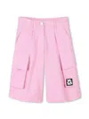Dkny Logo-patch Shorts In Pink