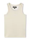 Dkny Logo-patch Tank Top In Neutrals