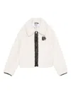 Dkny Logo-patch Zip-up Jacket In White