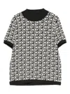 Dkny Logo-pattern Top In Black