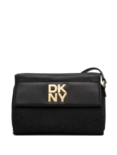 Dkny Logo-plaque Cross Body Bag In 黑色