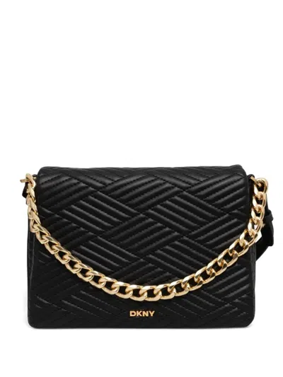 Dkny Logo-plaque Cross Body Bag In Black