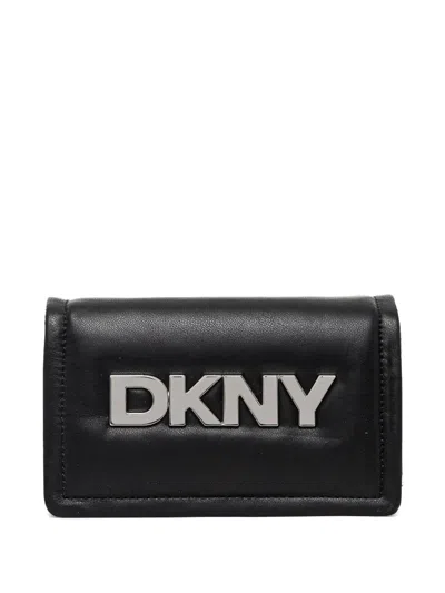 Dkny Logo-plaque Cross Body Bag In Black
