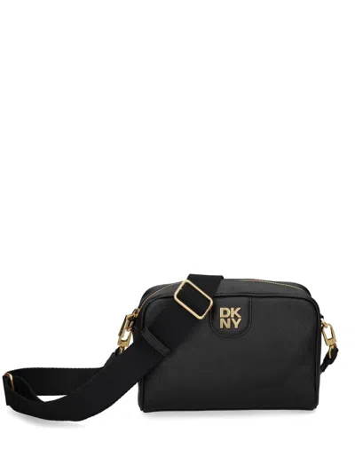 Dkny Logo-plaque Cross Body Bag In Black