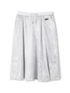Dkny Logo-plaque Midi Skirt In Grey