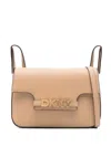 Dkny Logo-plaque Shoulder Bag In Neutral