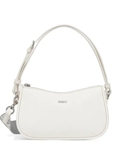 Dkny Logo-plaque Shoulder Bag In White