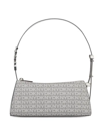 Dkny Logo-plaque Tote Bag In Gray