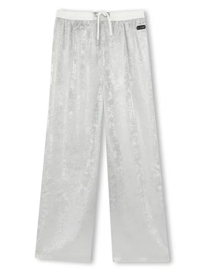 Dkny Kids' Logo-plaque Track Pants In White