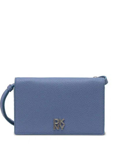 Dkny Logo-plaque Wallet In Blue