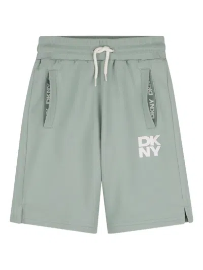 Dkny Kids' Logo-print Bermuda Shorts In Gray