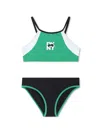 Dkny Logo-print Bikini Set In Green