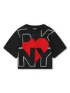 Dkny Logo-print Cotton T-shirt In Black