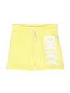 Dkny Logo-print Drawstring Shorts In Yellow