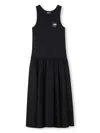 Dkny Logo-print Dress In Black